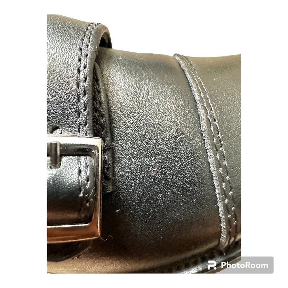 Toddler boys size 6 Steve Madden Velcro buckle dress shoe loafer leather black   - Picture 5 of 7